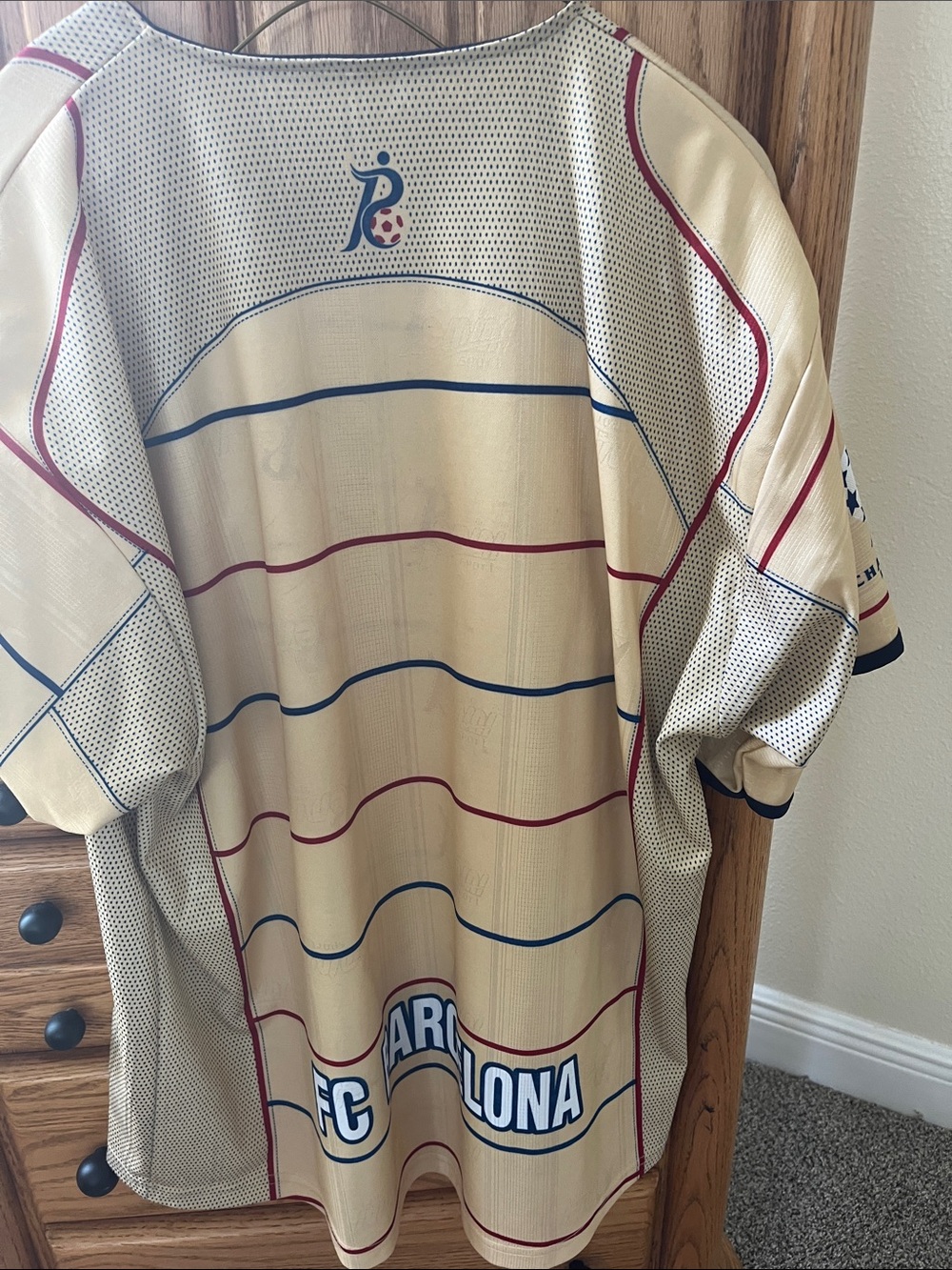 Men's Barcelona Gold Short Sleeve Jersey - Picture 5 of 6